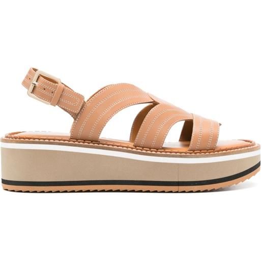 Clergerie fresia 55mm leather sandals - marrone