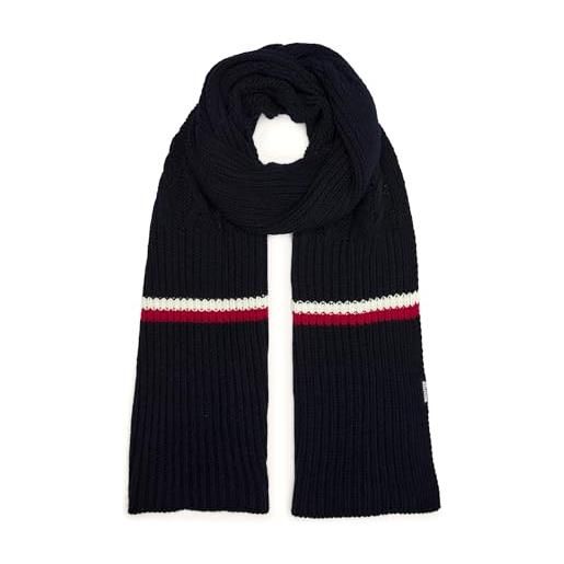 Tommy Hilfiger th monotype chunky knit scarf space blue