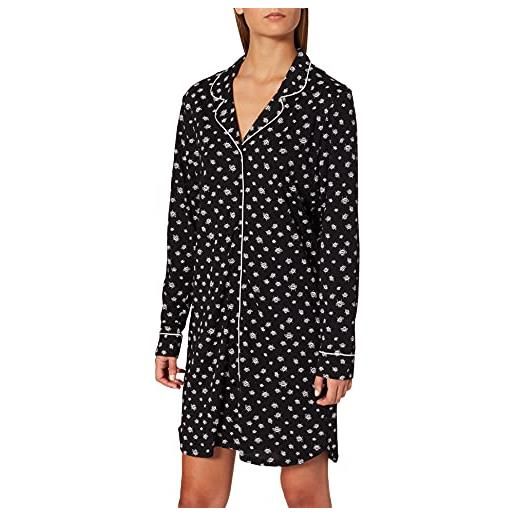 Schiesser sleepshirt 90cm maglia lunga da notte, nero, 46 donna