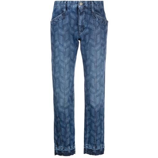 MARANT ÉTOILE jeans slim con design a inserti - blu