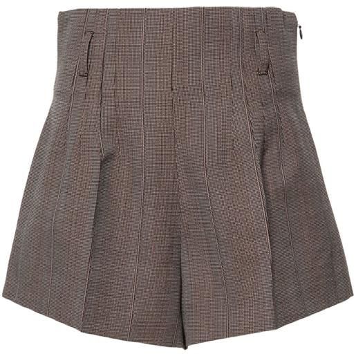 Prada high-waist tailored shorts - marrone