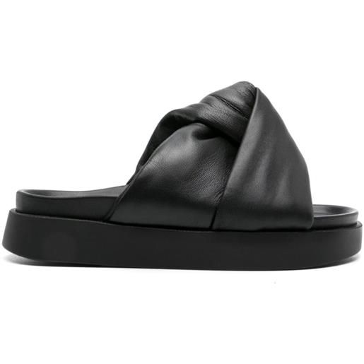 Inuikii sandali slides soft crossed - nero