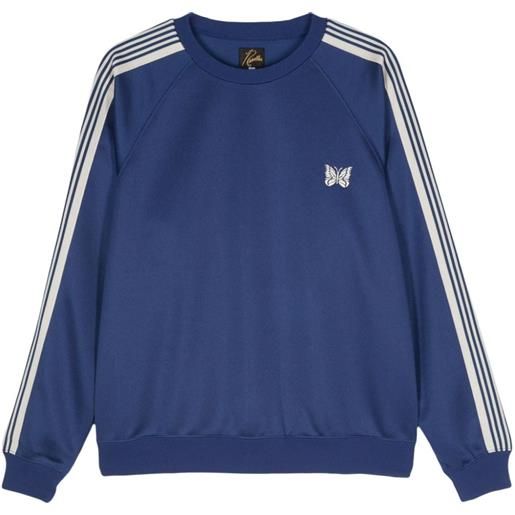 Needles track logo-embroidered sweatshirt - blu