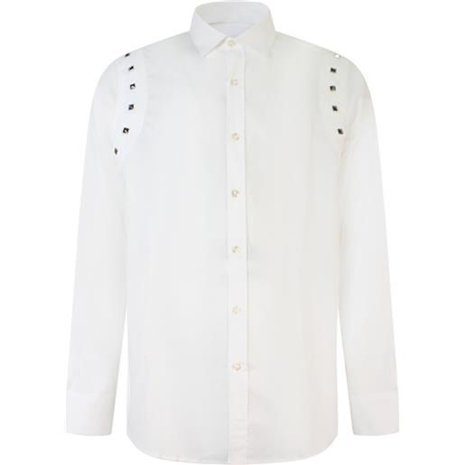 JOHN RICHMOND camicia bianca con borchie per uomo