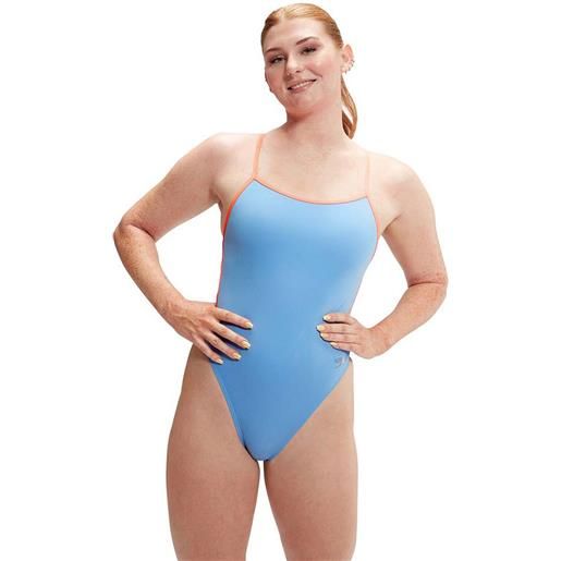 Speedo solid vback swimsuit blu 28 donna