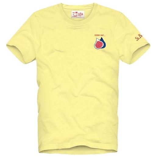 MC2 SAINT BARTH t-shirt uomo in cotone giallo - medium
