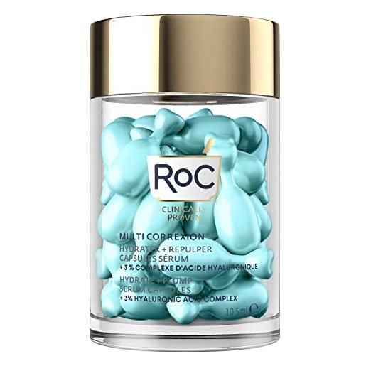 RoC - multi correxion hydrate + plump serum capsules - maximum plumping power - per l'idratazione della pelle - 30 ct