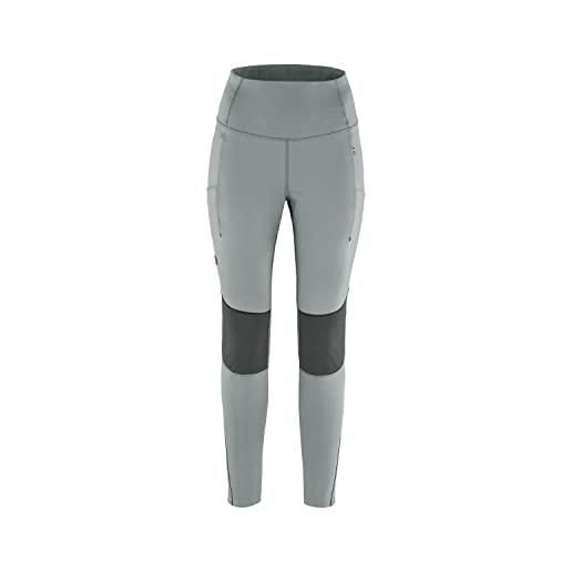 Fjallraven 84790-055-048 abisko värm trekking tights w pantaloni sportivi donna flint grey-iron grey taglia l