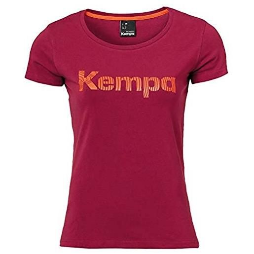 Kempa graphic t-shirt women maglietta da pallamano da donna, donna, 200228511, rosso scuro, xxl