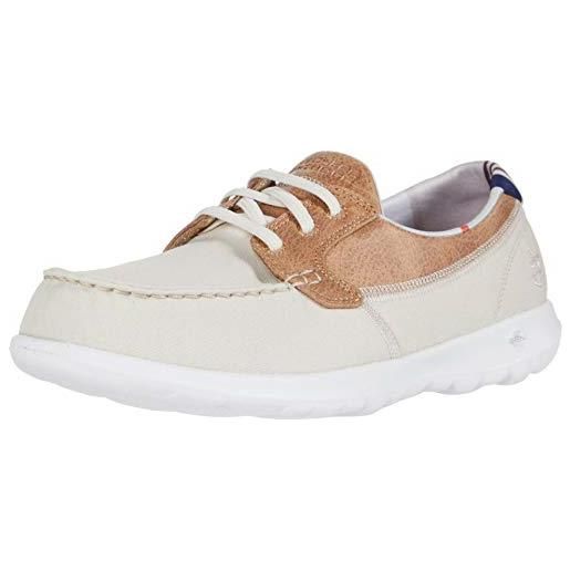 Skechers go walk lite-417, sneaker donna, beige light naturale, 38 eu