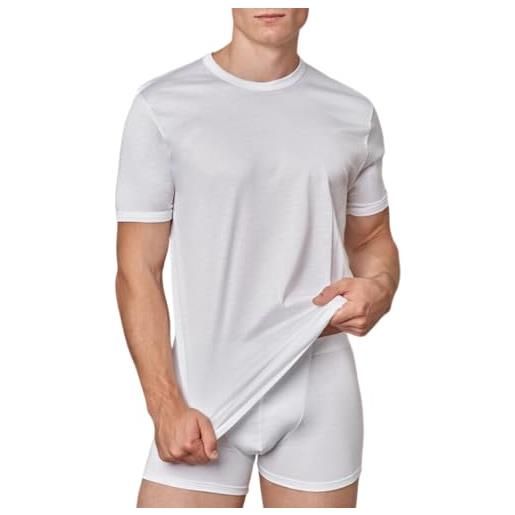 GICIPI t-shirt intima in filo di scozia da uomo mezze maniche corte (it, testo, l, regular, regular, bianco)