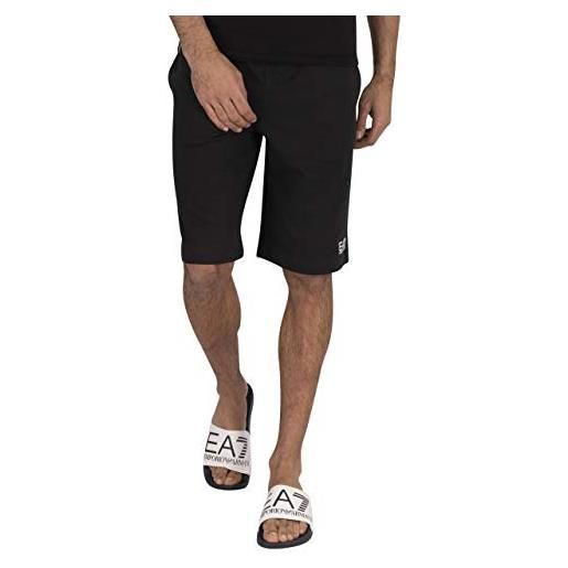EA7 uomo bermuda sweat sheat shorts, nero, xs