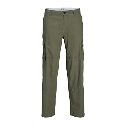 JACK & JONES jpstbill jjcody cargo akm pantaloni, verde-deep lichen green, 32w x 34l uomo