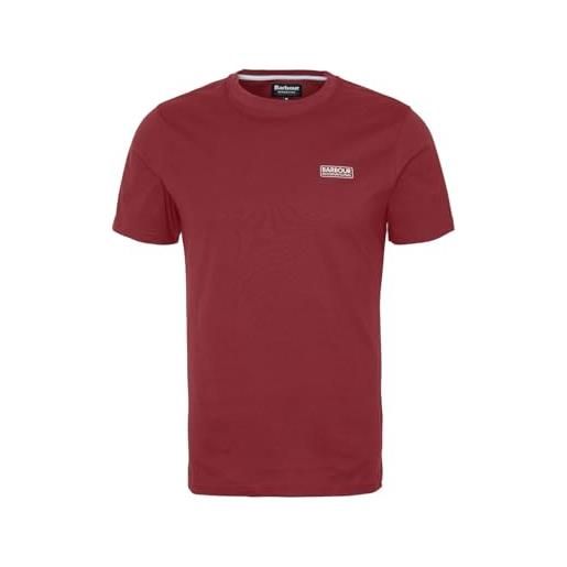 Barbour t-shirt small logo da uomo - bordeaux modello mts0141 cotone 100% m