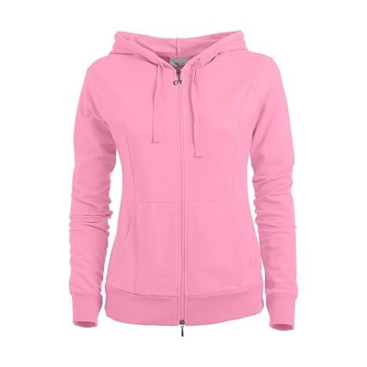 Deha - felpa full zip fitness hoodie in cotone, rosa bubblegum (l)