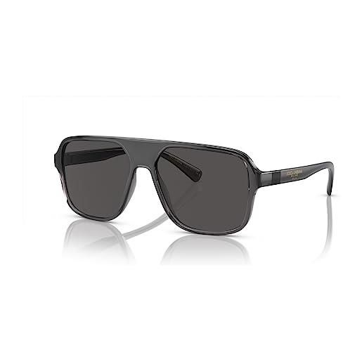 Dolce & Gabbana 0dg6134 occhiali, transparent grey/black, 57 uomo