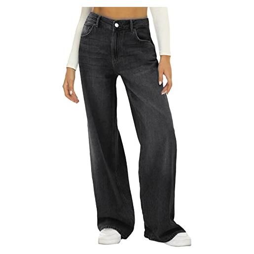 Briskorry jeans da donna a vita alta y2k e-girl vintage wide leg jeans da donna gradient baggy pantaloni estetici cargo pants harajuku baggy pantaloni lunghi