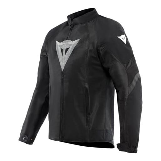 Dainese - air graphics tex jacket, giacca moto estiva, ventilata e leggera, con protettori morbidi su spalle e gomiti, man, nero/bianco diamante, 52