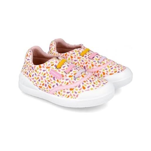 Biomecanics - 242294 scarpa stampata per bambina con chiusura a lacci - made in spain. , stampa bianca multicolore, 25 eu