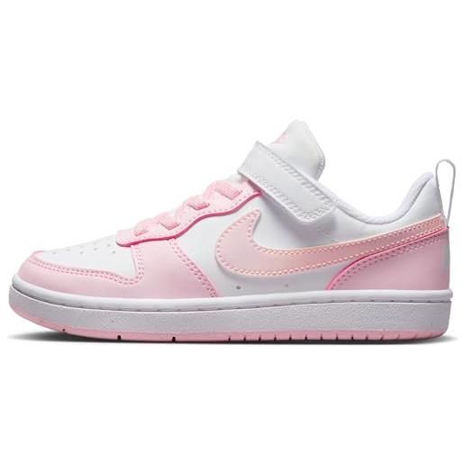Nike court borough low recraft (ps), sneaker, white/pink foam, 33.5 eu