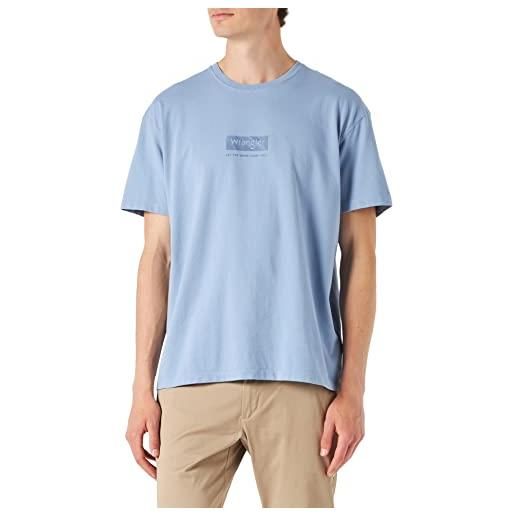 Wrangler wr logo tee t-shirt, kentucky blue, s uomo