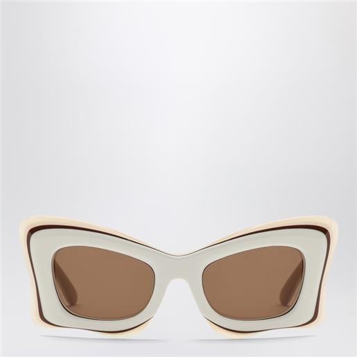 Loewe occhiali da sole butterfly bianco/beige in acetato