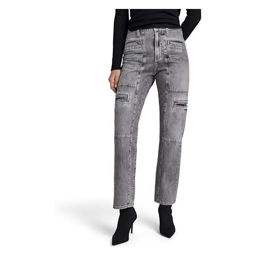 G-STAR RAW viktoria utility high straight jeans donna, grigio (faded grey neblina d24566-d537-g324), 29w / 30l