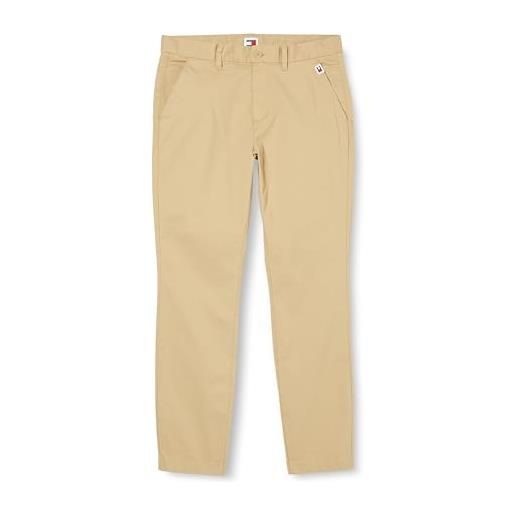 Tommy Jeans tjm austin chino dm0dm18339 pantaloni, beige (tawny sand), 36w / 32l uomo