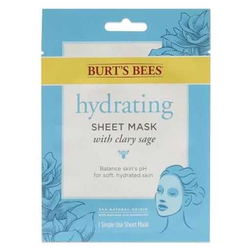 Burt's Bees - maschera idratante per fogli con salvia sclara, 9,4 g
