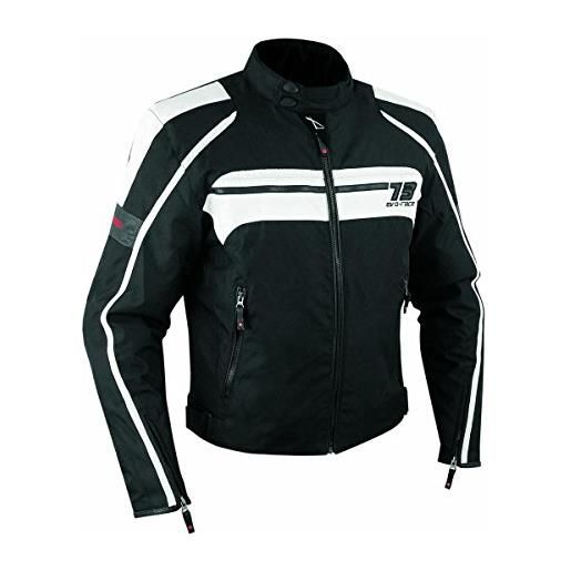 A-Pro giacca moto sport custom impermeabile sfoderabile tessuto cordura bianco m