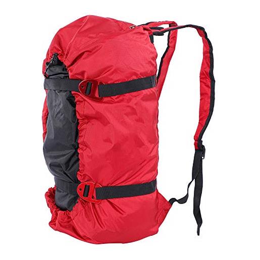 Alomejor zaino portacorda per arrampicata borsa per arrampicata su roccia pieghevole zaino per escursioni campeggio (nero) attrezzi da arrampicata