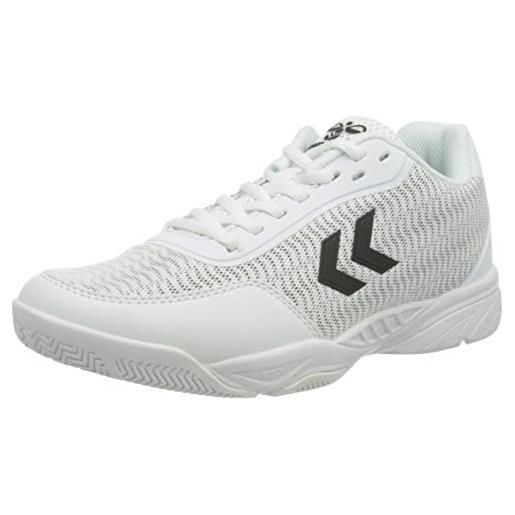 Hummel aero team scarpe da ginnastica unisex adulto, scarpe da ginnastica basse, bianco (white), 44 eu