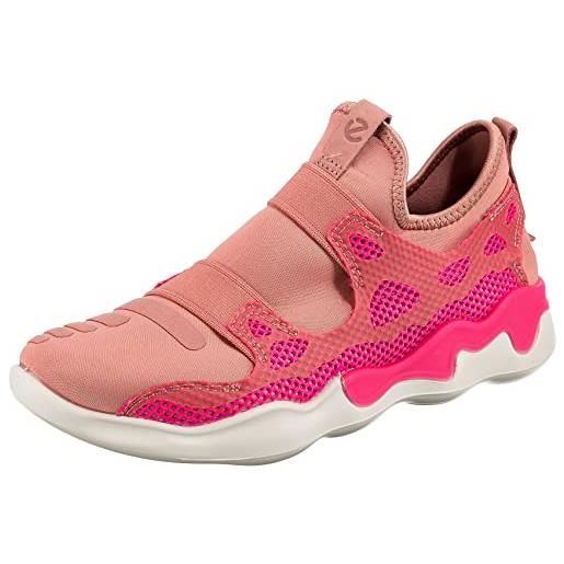 Ecco elo w, scarpe da ginnastica donna, damask rose/pink neon, 40 eu