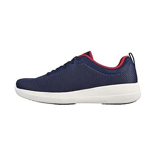 Skechers go walk max deluxe, scarpe da ginnastica uomo, blue navy red, 39.5 eu