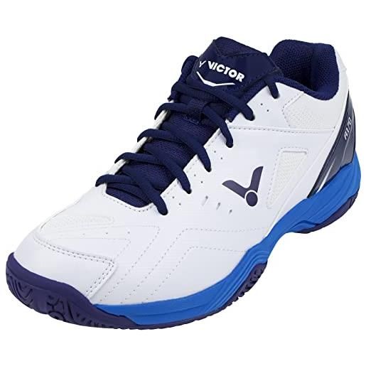 Victor sh-a170, scarpa per badminton unisex-adulto, bianco blu, 40.5 eu