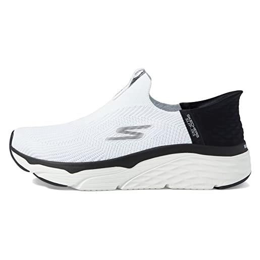 Skechers max ammortizzazione elite, scarpe da ginnastica donna, bianco tessile nero trim, 35 eu