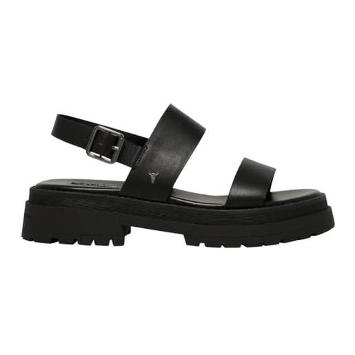 Windsor Smith, loyalty leather sandal, sandali moda zeppa donna (black, sistema taglie calzature eu, adulto, numero, media, 41)