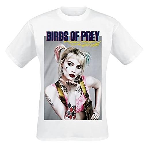 Heroes birds of prey poster uomo t-shirt bianco l 100% cotone regular