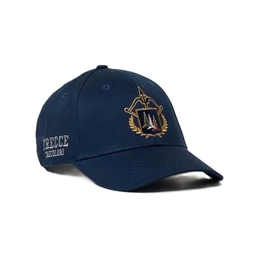 Aeronautica Militare cappello uomo ha1166 cappellino ricamato blu navy in cotone con emblema frecce tricolori