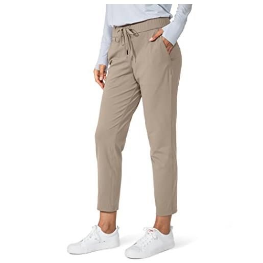 G Gradual pantaloni da donna con tasche profonde 7/8 pantaloni della tuta elasticizzati per donna atletica, golf, lounge, lavoro, cachi, m