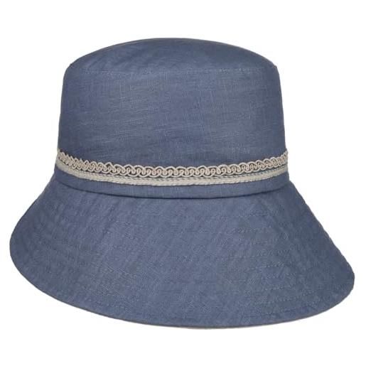 LIPODO cappello in lino mianova donna - made italy estivo da sole primavera/estate - taglia unica denim
