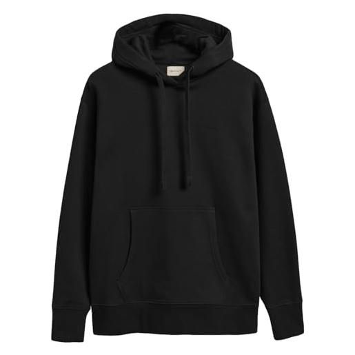 GANT GANT icon hoodie, felpa con cappuccio uomo, nero ( black ), l
