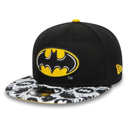 New Era super aop 9fifty - cappellino batman per bambini, colore: nero, nero , taglia unica