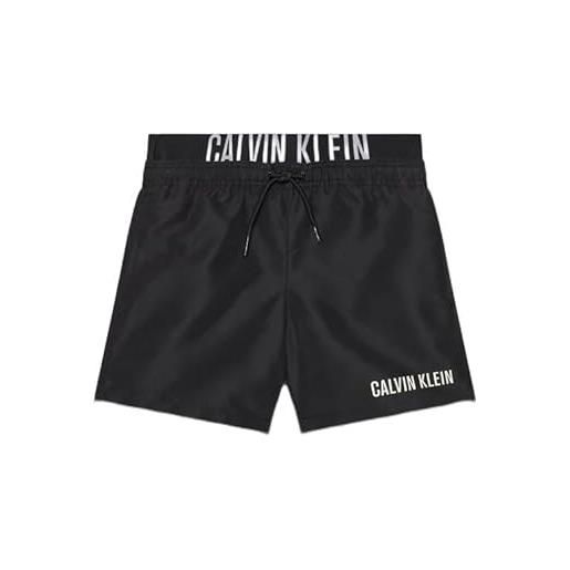 Calvin Klein Jeans medium double wb kv0kv00037 doppio elastico in vita, nero (pvh black), 14-16 anni bambini e ragazzi