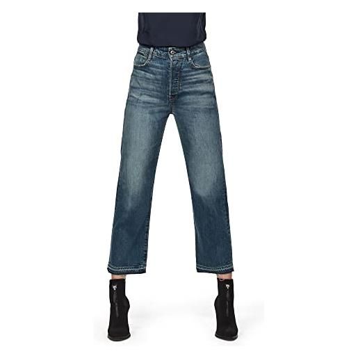 G-STAR RAW tedie ultra high straight - jeans da donna, blu (faded atlas b767-b137), 32w x 34l
