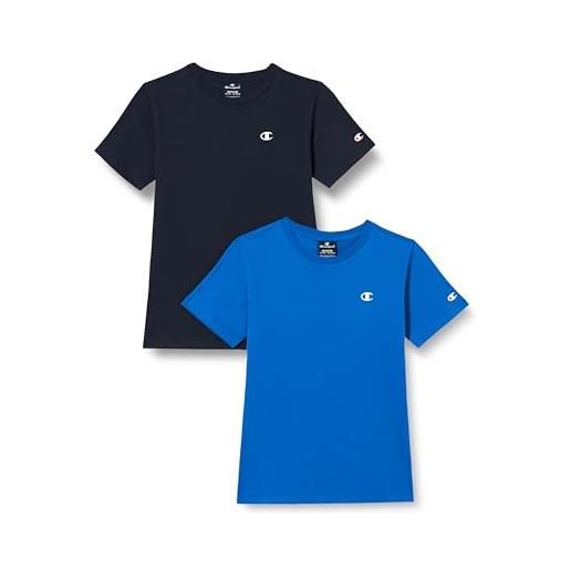 Champion legacy icons b - s/s 2p crewneck t-shirt, blu scuro/blu marino, 15-16 anni bambini e ragazzi ss24