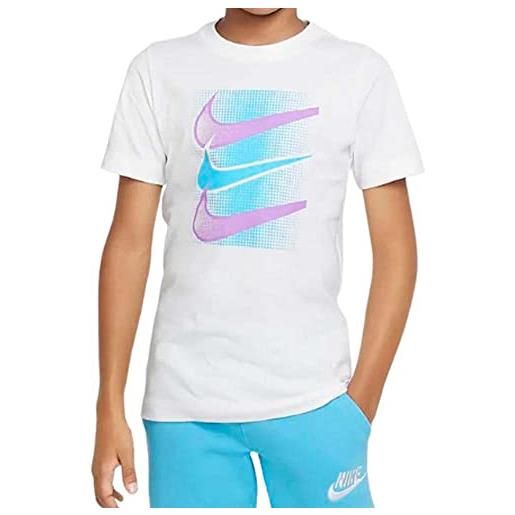 Nike t-shirt dx9525 bambini/ragazzi (s, bianco/multicolor-100)