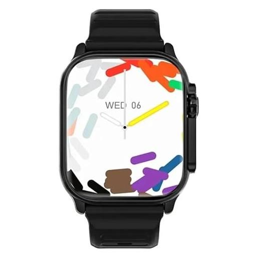 RUQIU 2024 nuovo w&o original x9+ ultra 2 smart watch uomo 49 mm grande 2.13 wearfit pro app bluetooth chiamata nfc/chatgpt/compass funzione sport smartwatch (nero)