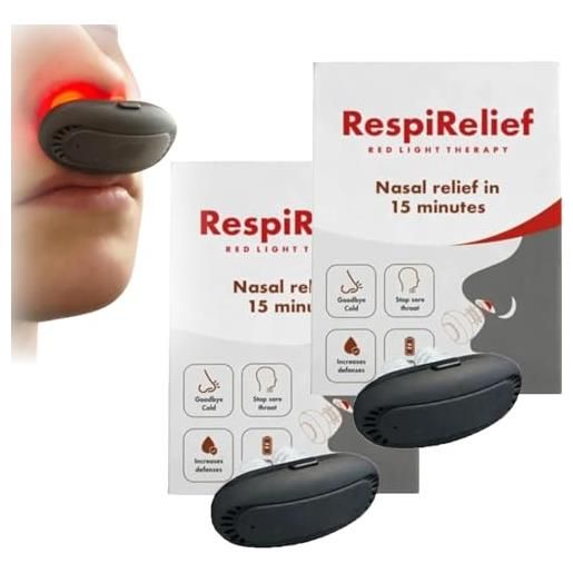 ADFUGE respirelief red light nasal therapy instrument, red light nasal therapy instrument, respi. Relief red light nasal therapy device, red light nasal therapy for nose, red bulb nose (2pcs)