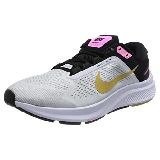 Nike air zoom structure 24, women's road running shoes donna, nero bianco, 39 eu